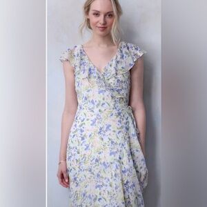 LC Lauren Conrad XL Women’s Floral Flutter Wrap Dress